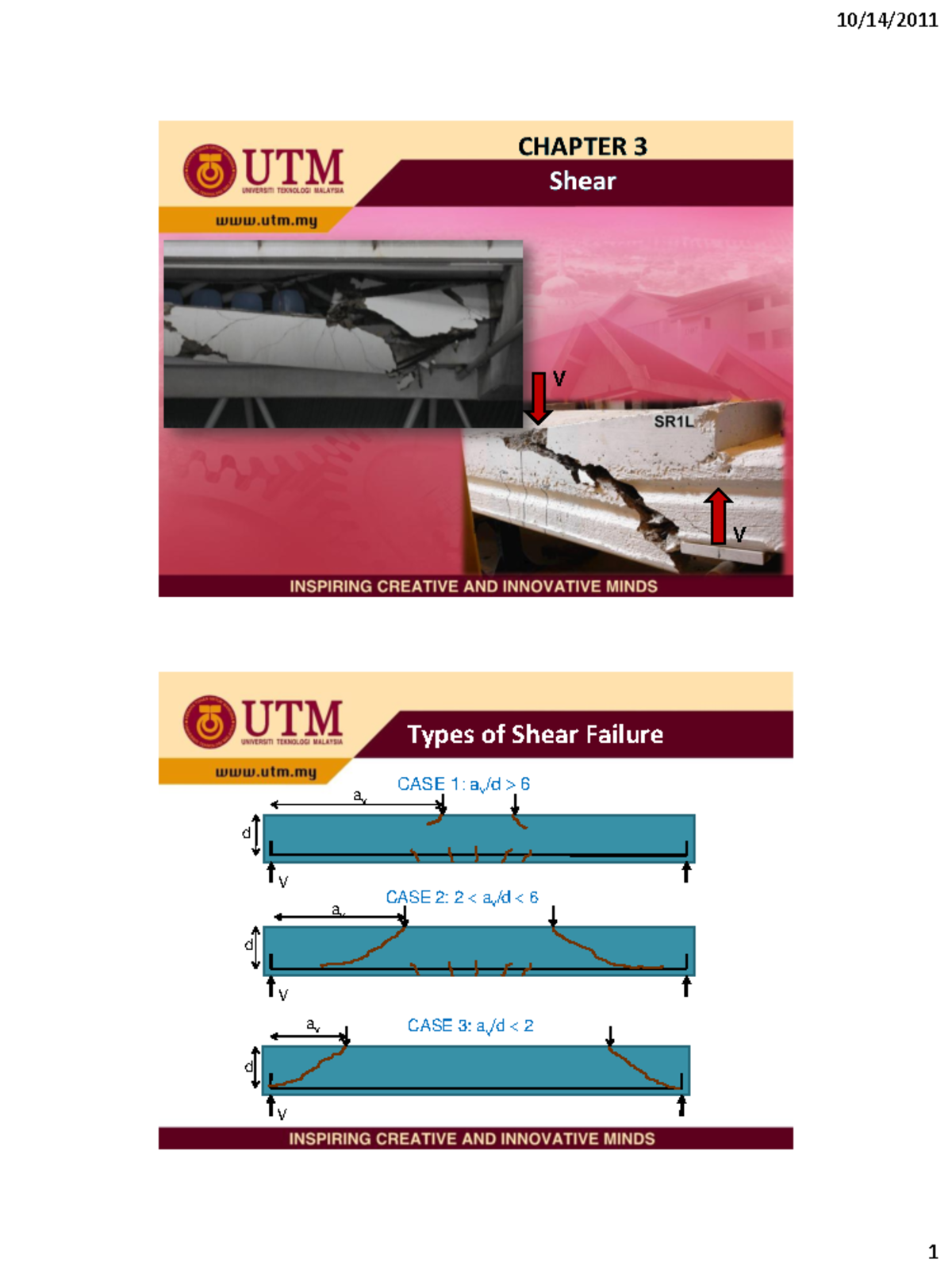 03a Shear Reinforced Concrete Design II V V CASE 1 