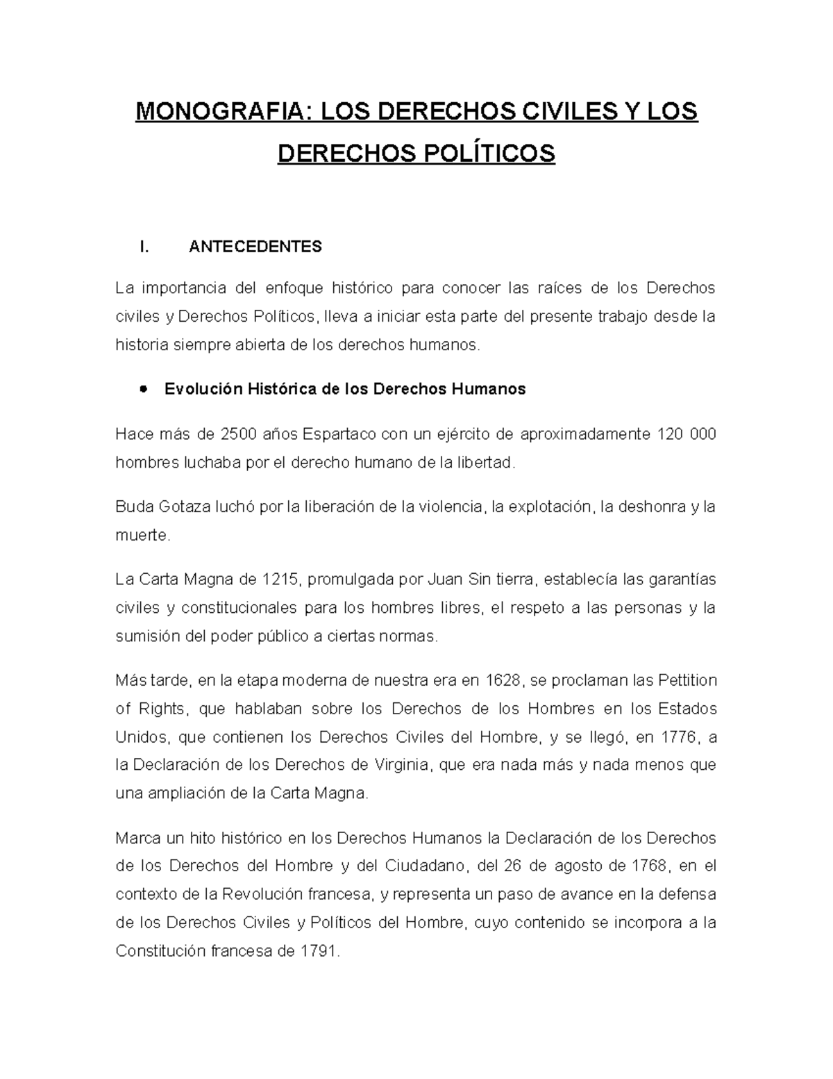 Los Derechos Civiles Y Los Derechos Políticos - MONOGRAFIA: LOS ...