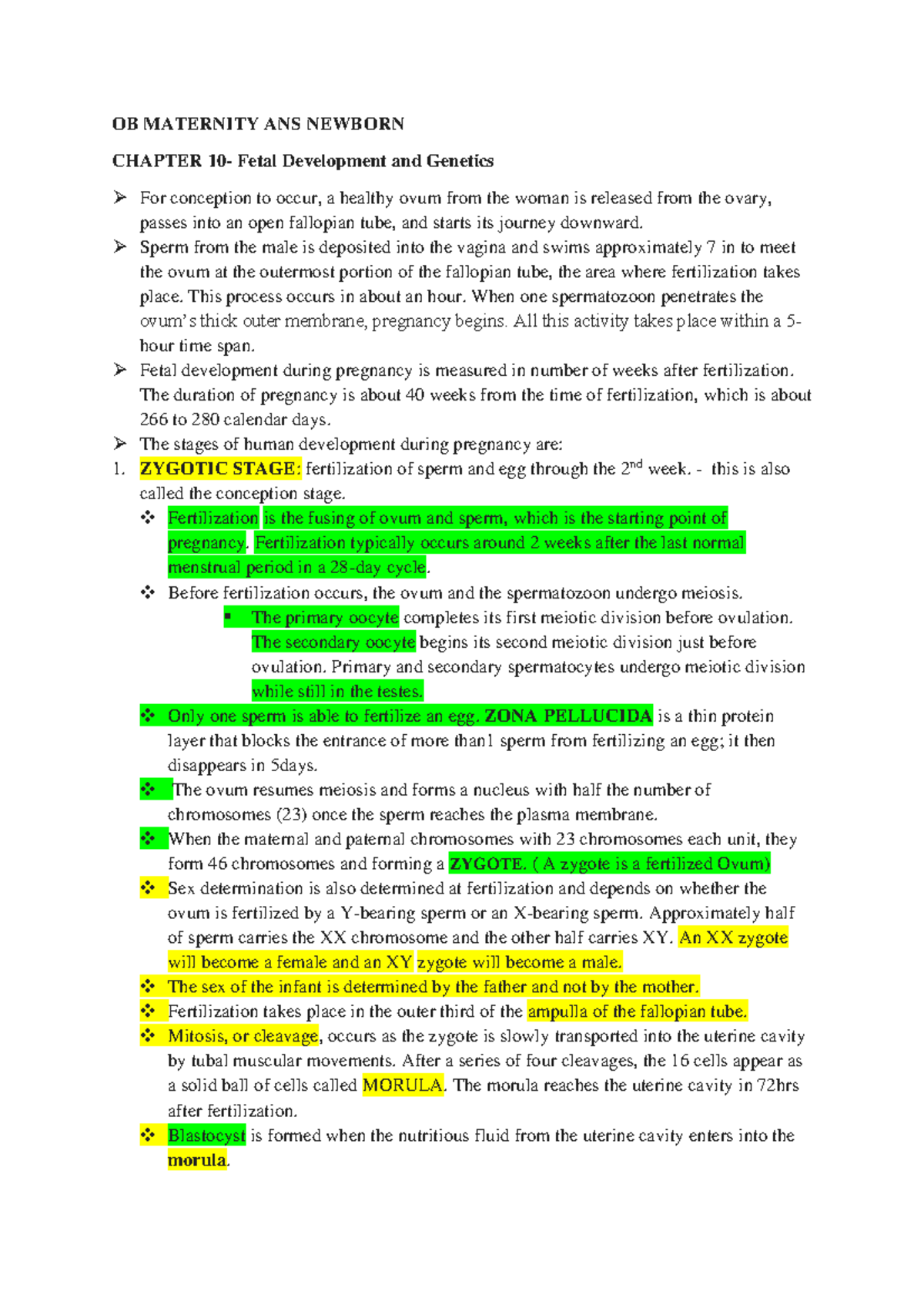 Chapter 10 OB Maternity ANS Newborn - OB MATERNITY ANS NEWBORN CHAPTER ...