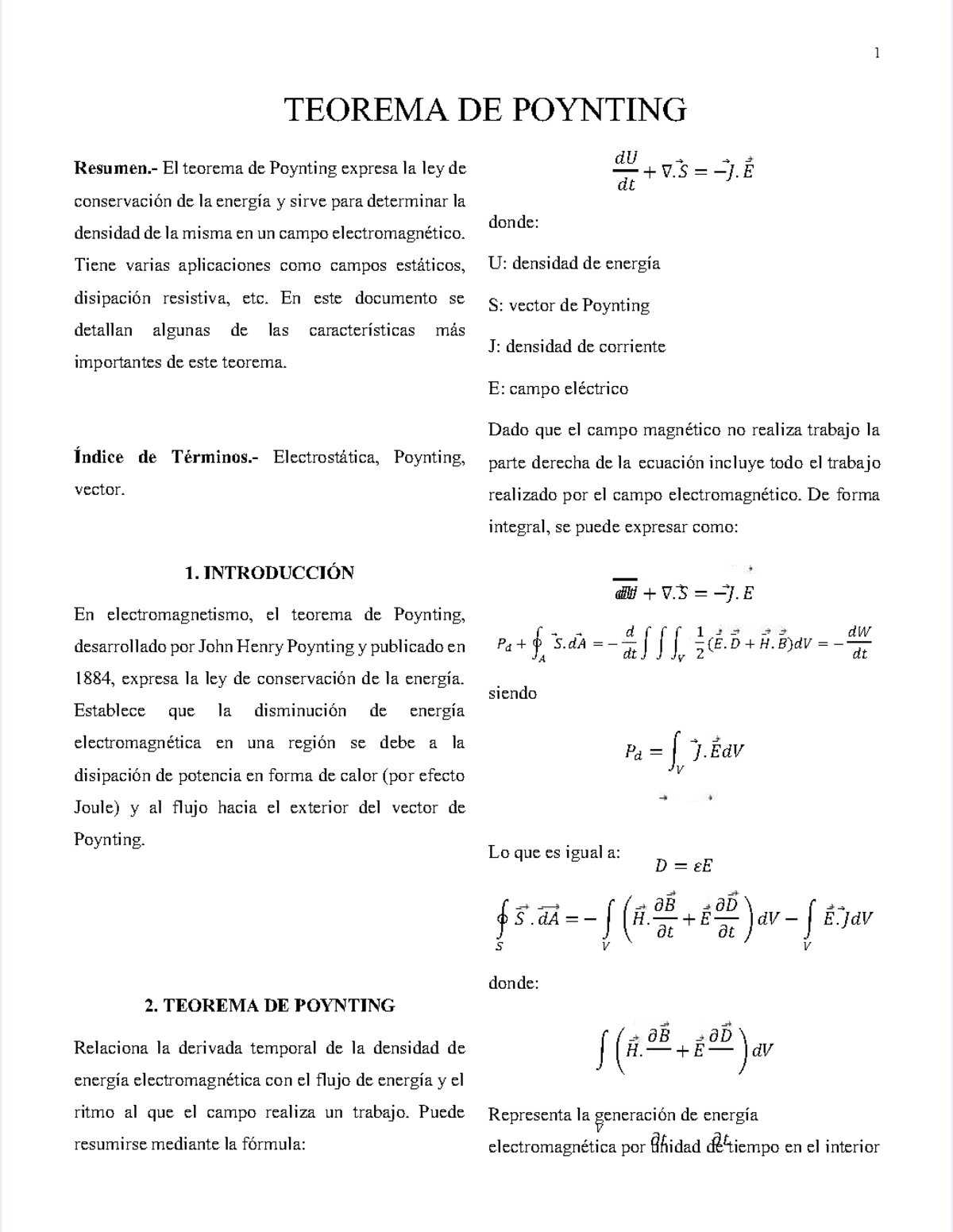 Pdfteoremadepoynting compress Resumen.Resumen. El teorema de