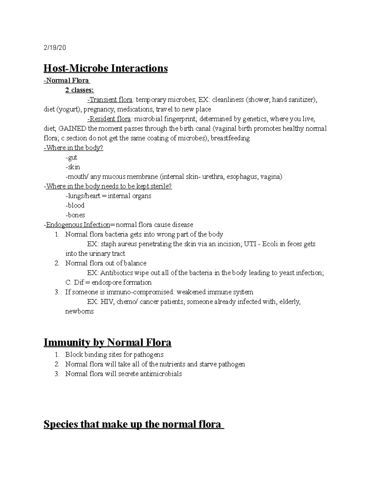 Bms Ch 13- Microbe Human Interactions - 2/19/ Host-Microbe Interactions ...