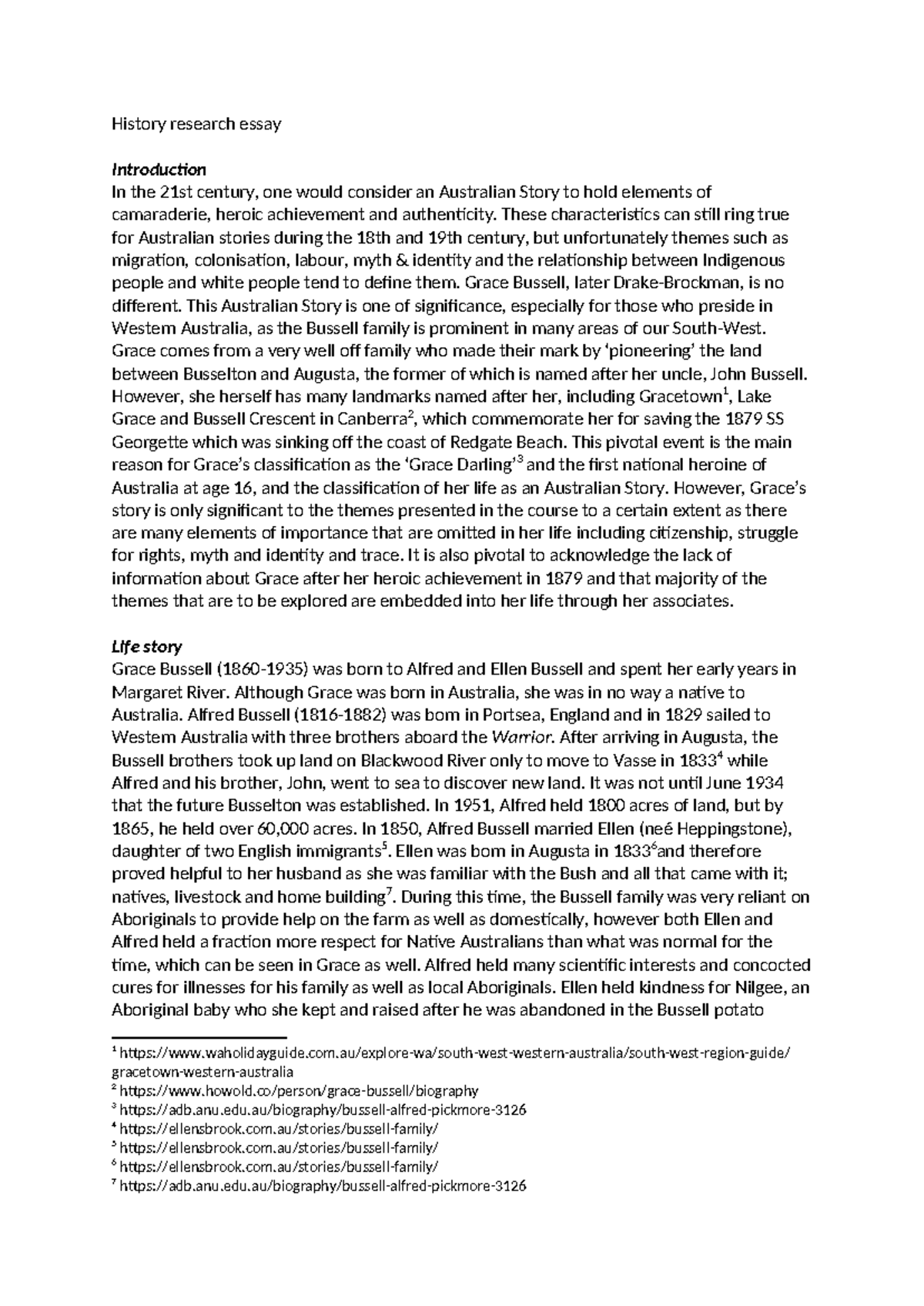 History Research Essay - History Research Essay Introduction In The 