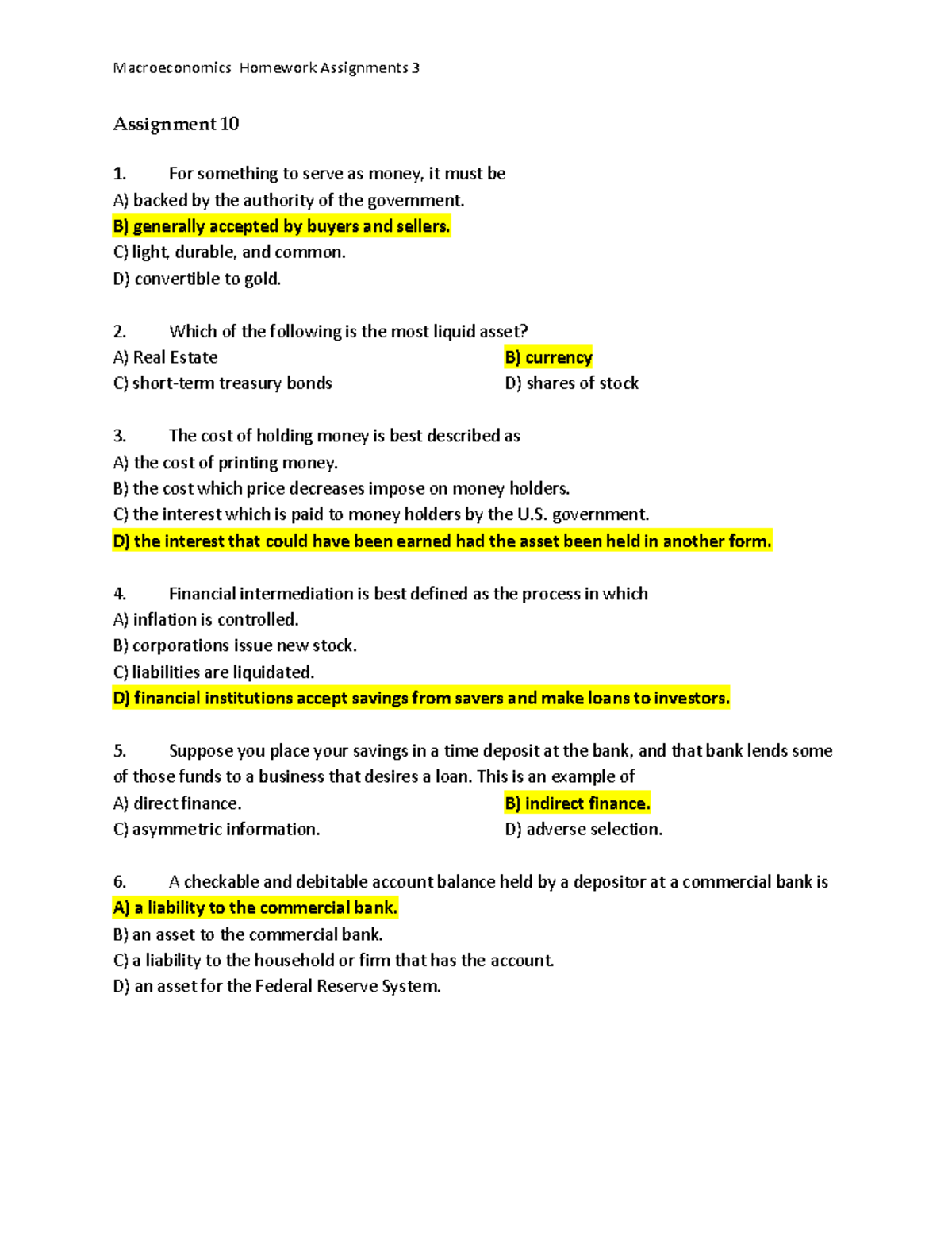 cengage macroeconomics chapter 3 homework answers