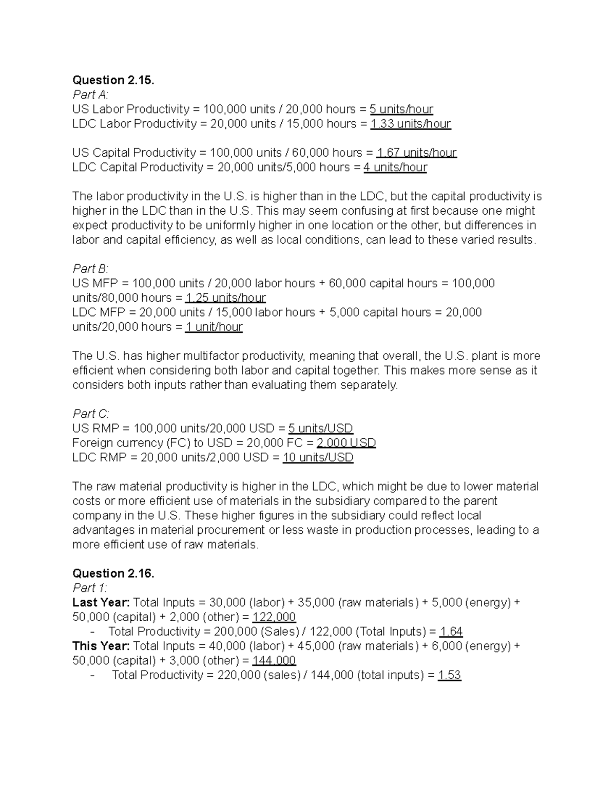 Module 1 Homework - Two chapter 2 objective problems. - Question 2 ...