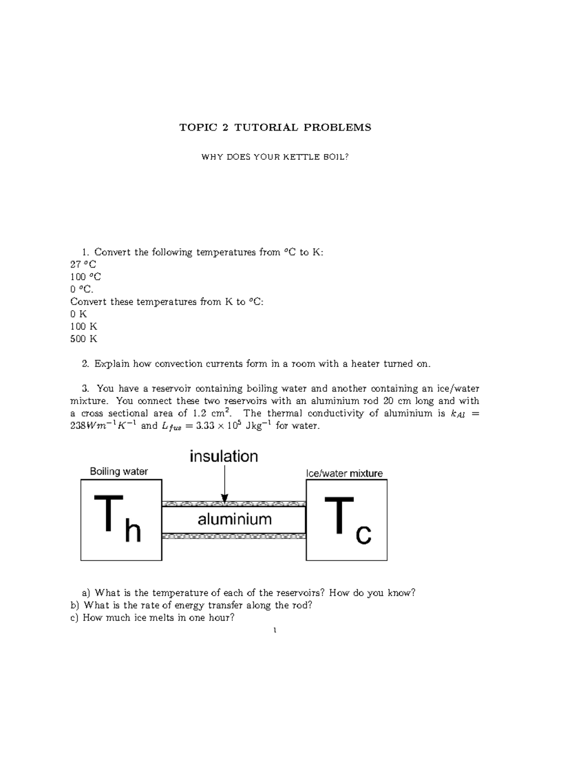 Tutorial set 2 - physics - TOPIC 2 TUTORIAL PROBLEMS WHY DOES YOUR ...