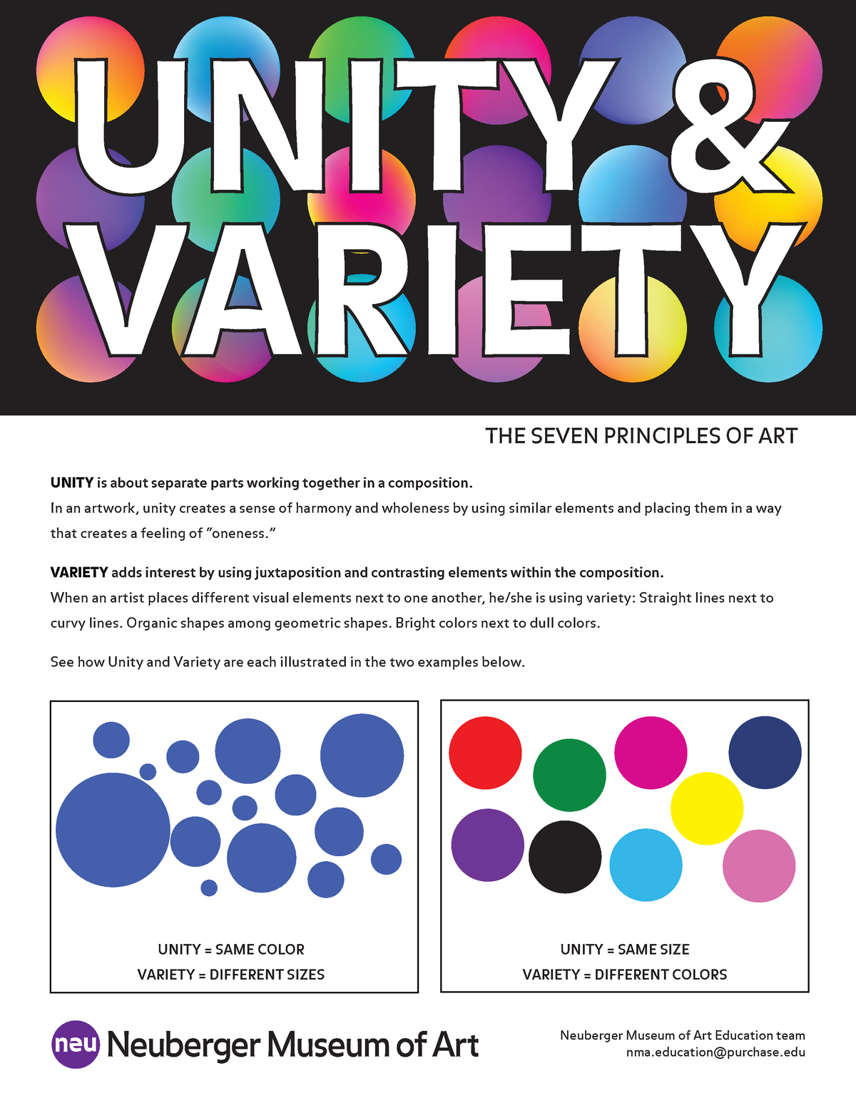 Activity principles of art unity and variety - Neuberger Museum of Art ...