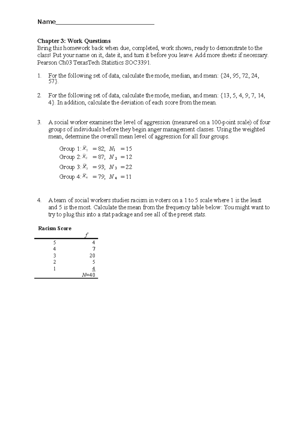 Levin Hmwk Ch 03 - homework - Name Chapter 3: Work Questions Bring this ...