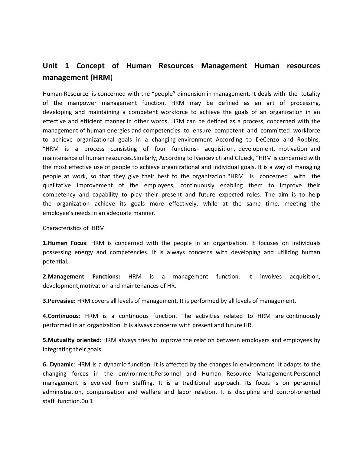 bachelor thesis human resource management