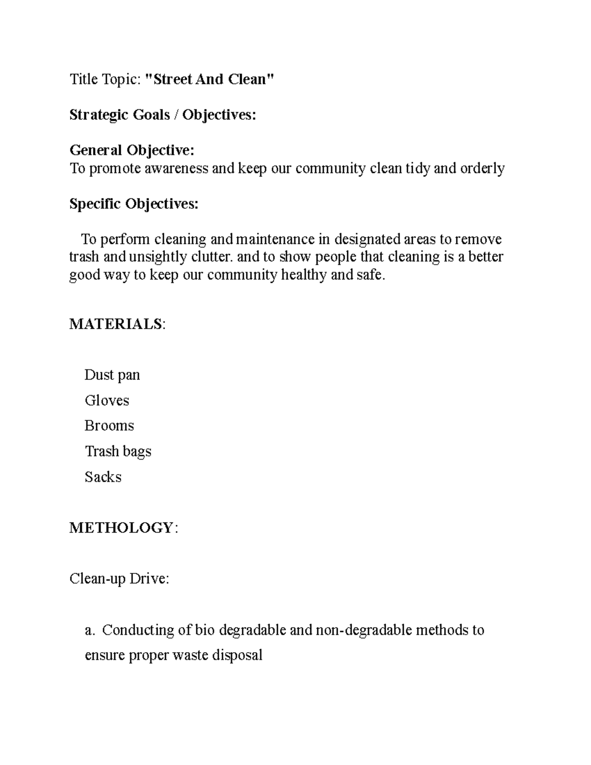 NSTP- Action-PLAN Group 1 - Title Topic: 