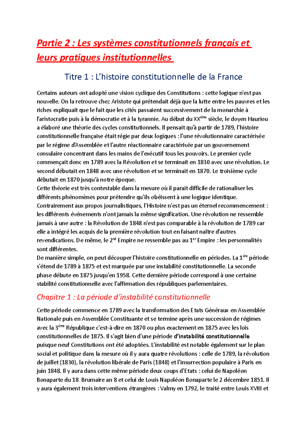 sujet dissertation droit constitutionnel l1 semestre 2