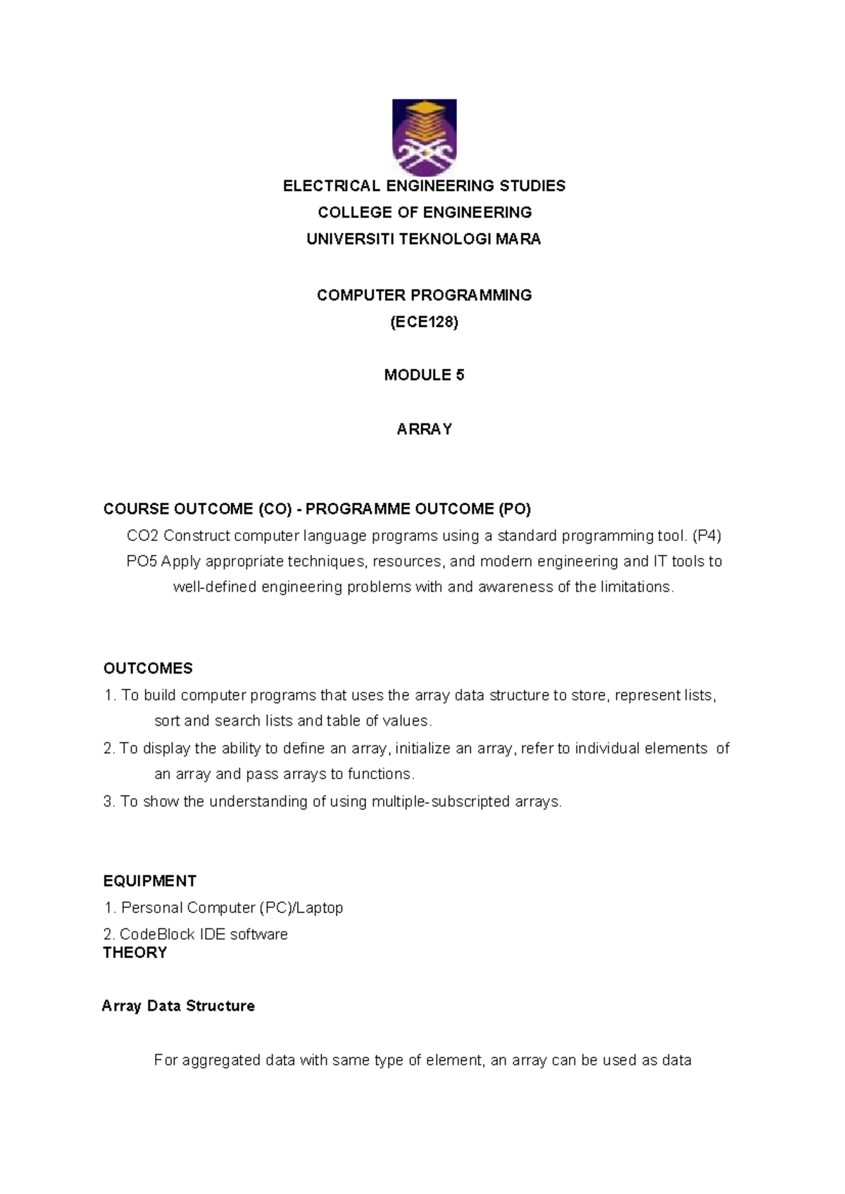 ECE128 LAB Module 05 29092023 - ELECTRICAL ENGINEERING STUDIES COLLEGE ...