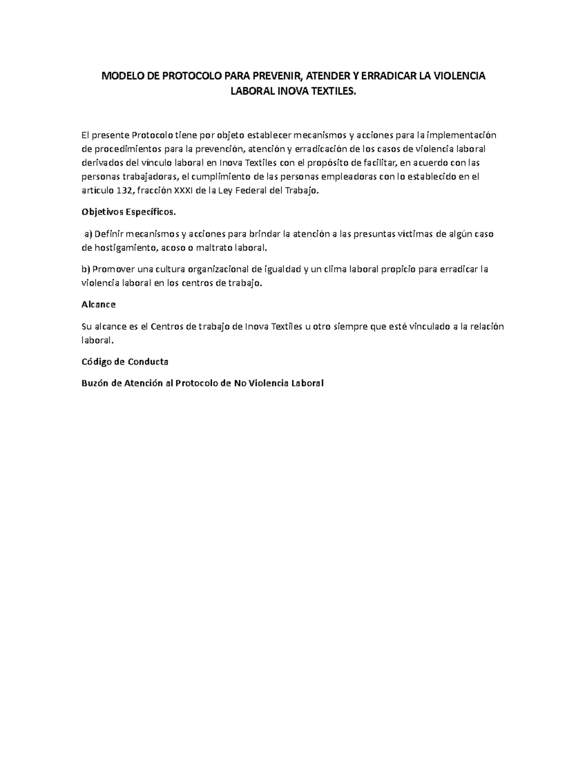 Protocolo para la prevención - MODELO DE PROTOCOLO PARA PREVENIR ...