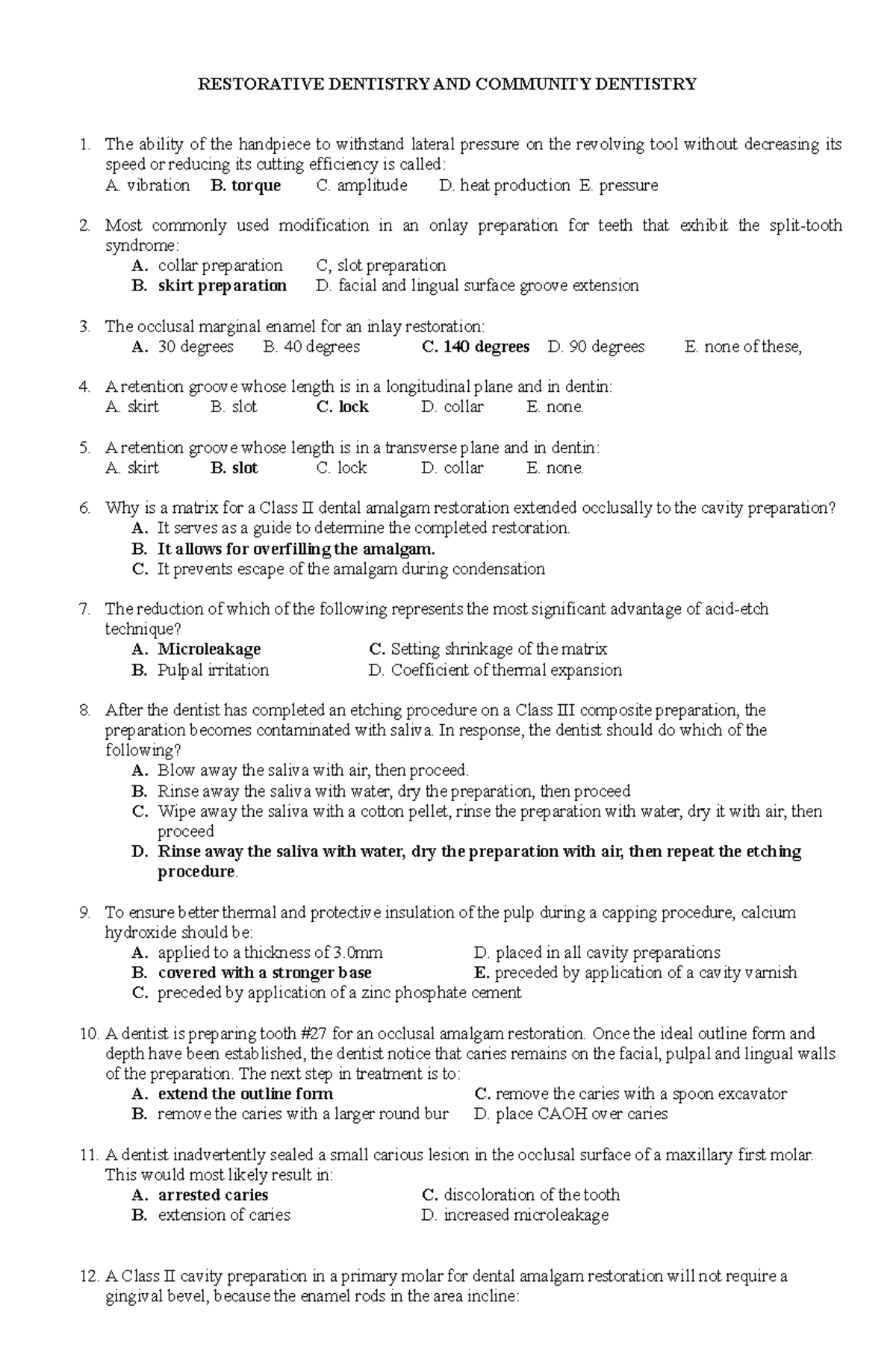 RESTORATIVE DENTISTRY AND