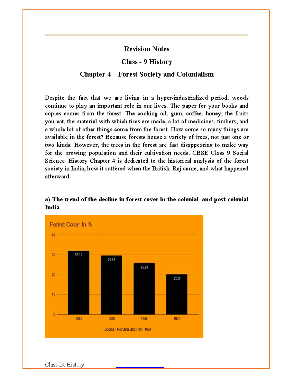 cbse-class-9-history-chapter-4-notes-forest-society-and-colonialism