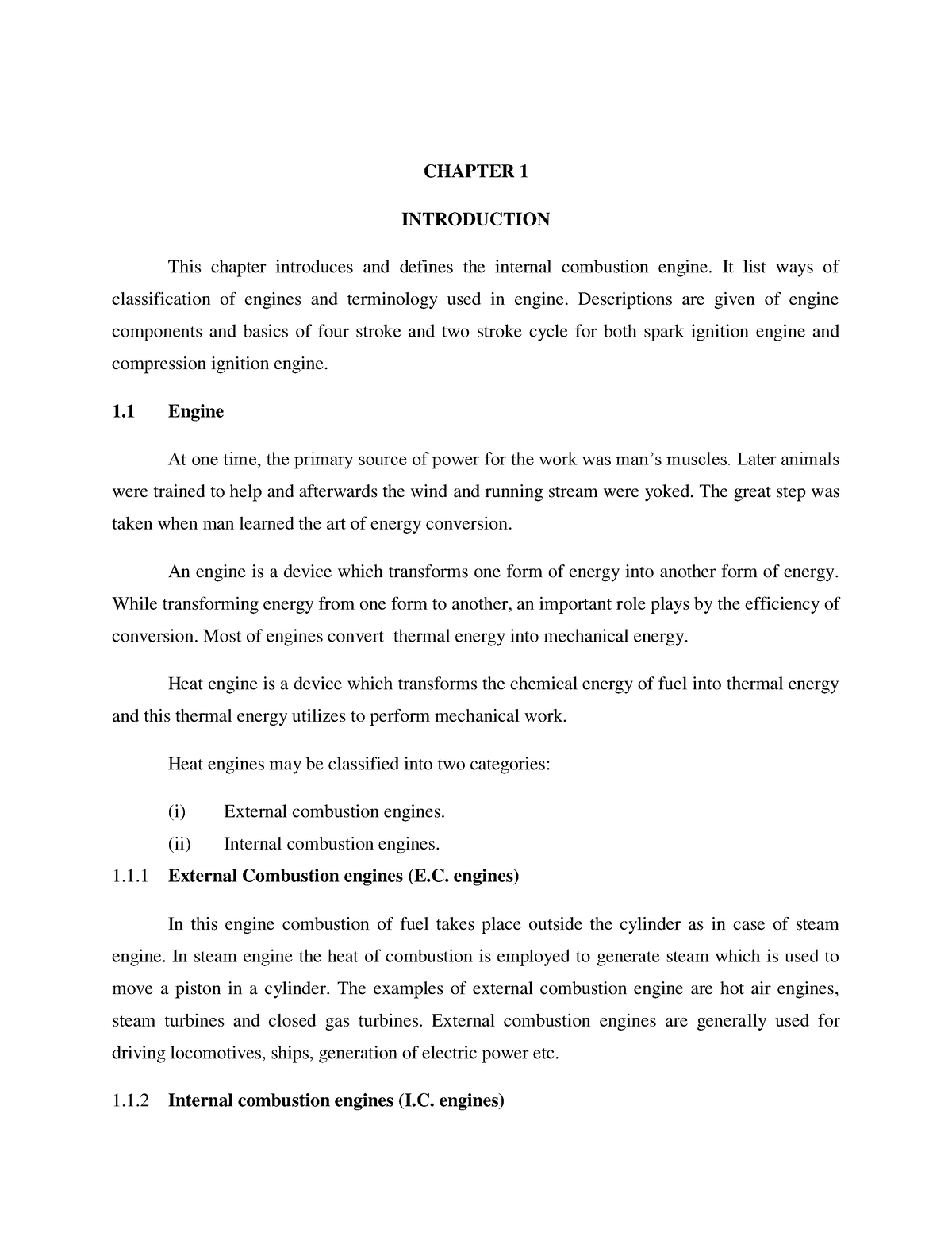 Mechanical Unit1 - CHAPTER 1 INTRODUCTION This Chapter Introduces And ...