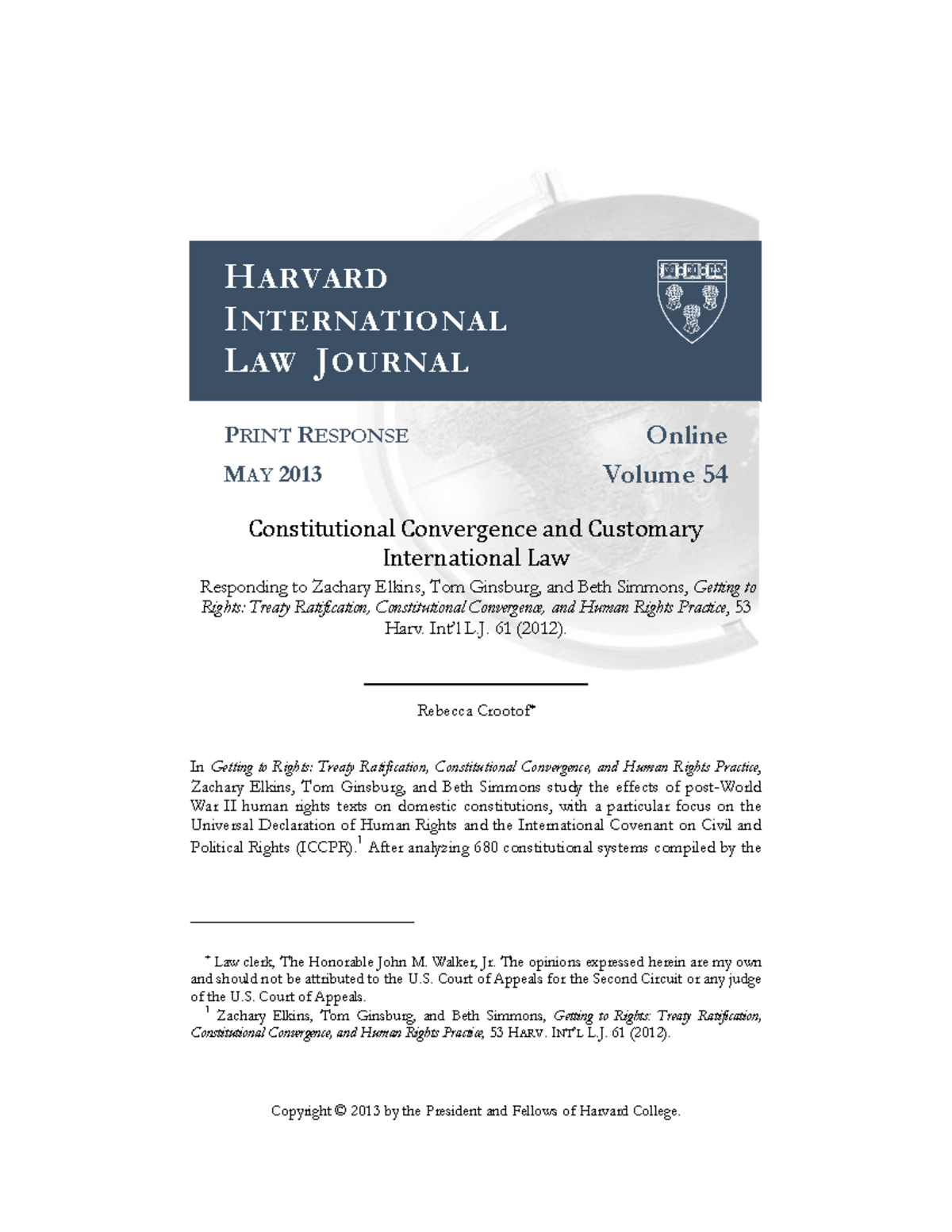 Harvard law journal online Vol Studeersnel