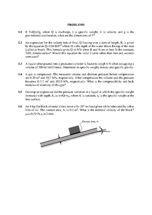 Chapter-1. Lecture notes from the first chapter of fluid mechanics ...