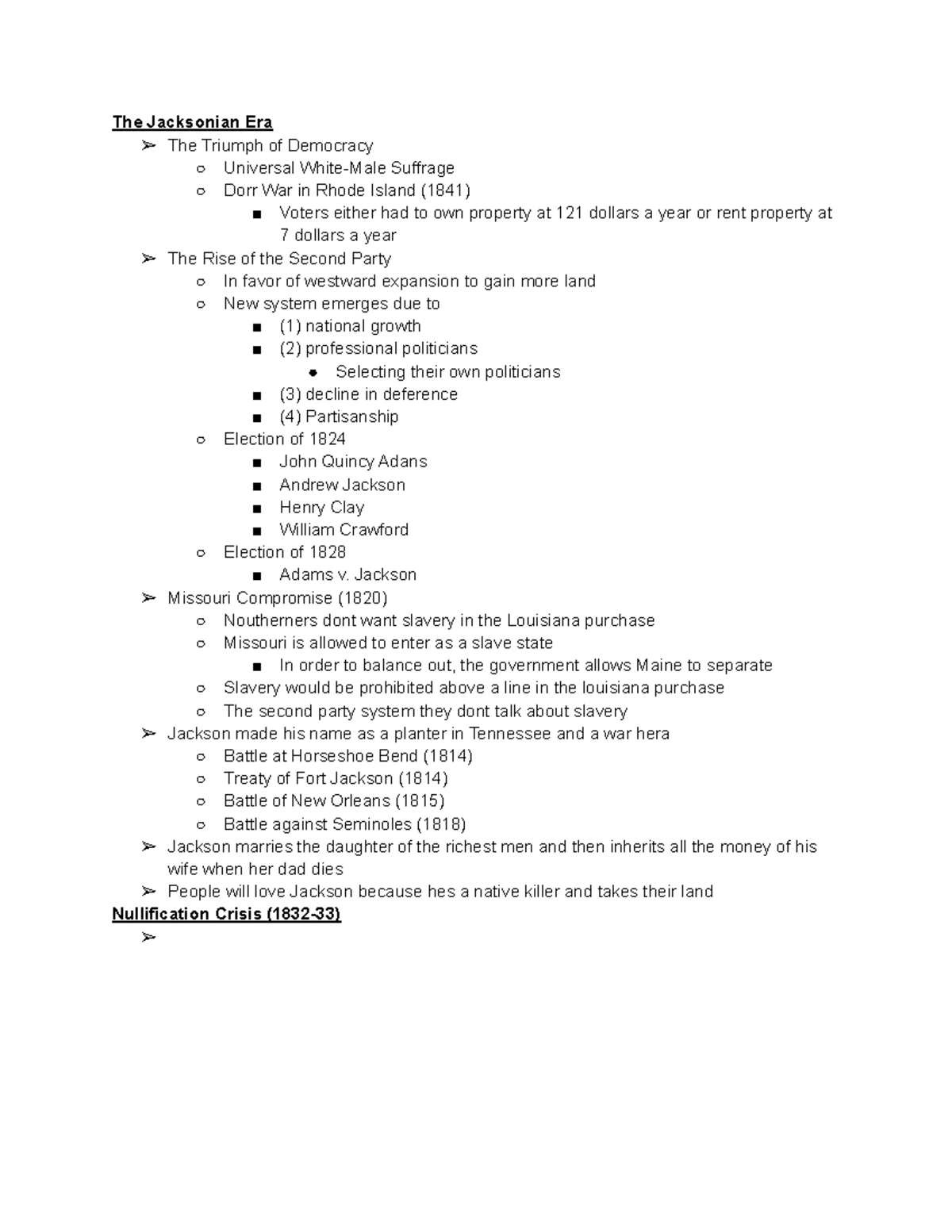 Jacksonian Era 10 31 - Professor Kluever - The Jacksonian Era The ...