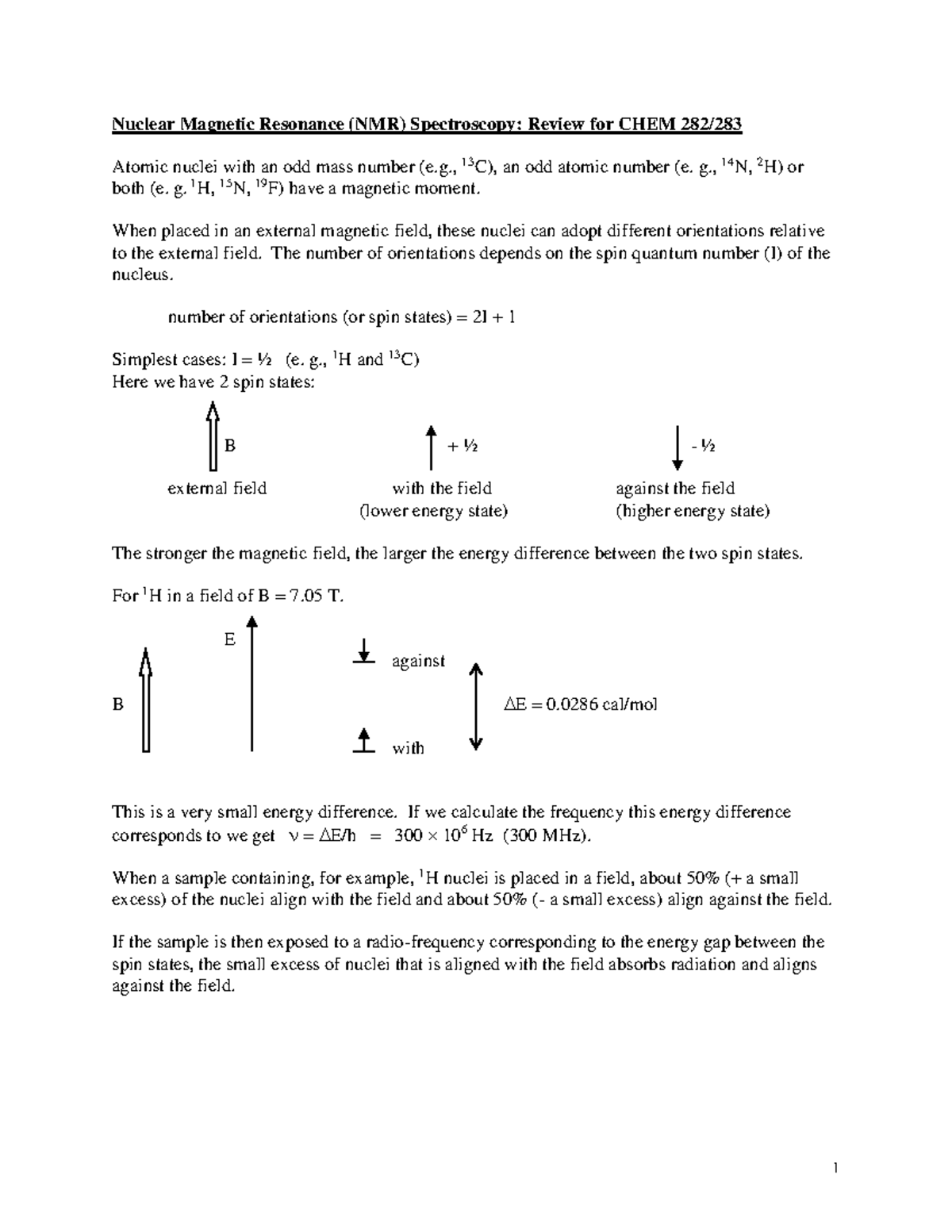 NMR Nuclear Resonance Nuclear Resonance (NMR