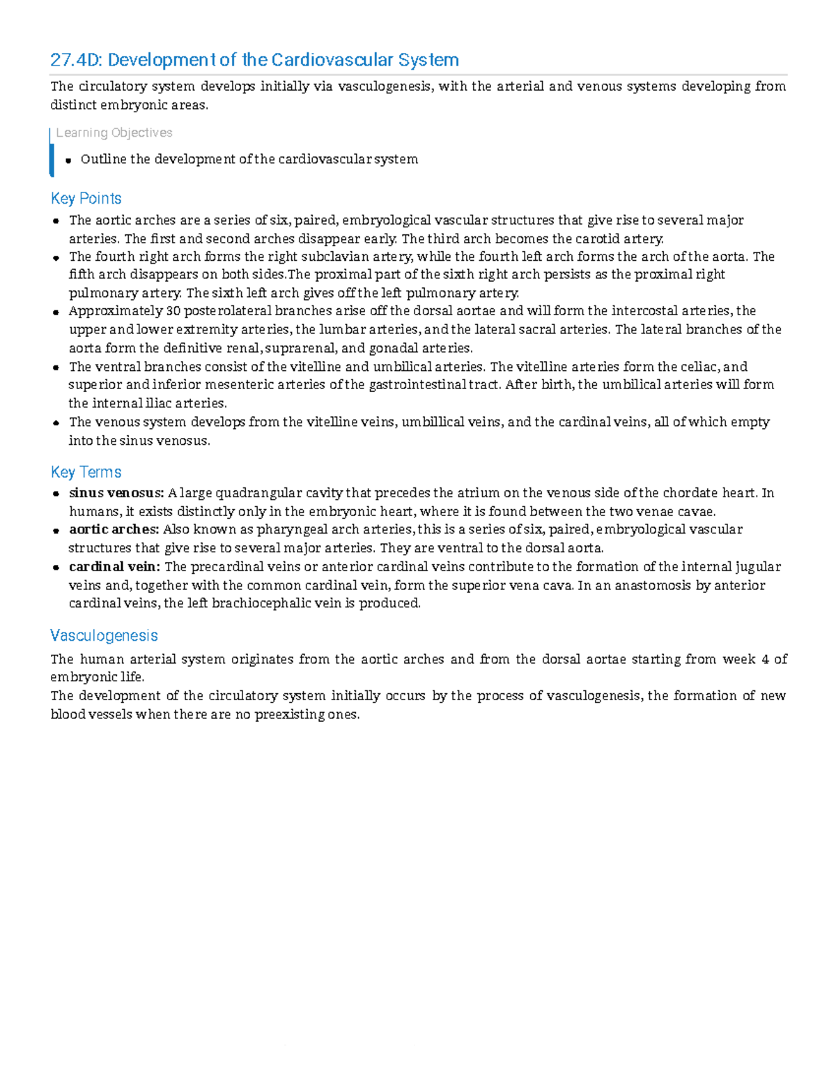 27.4D Development of the Cardiovascular System - Medicine Libre Texts ...