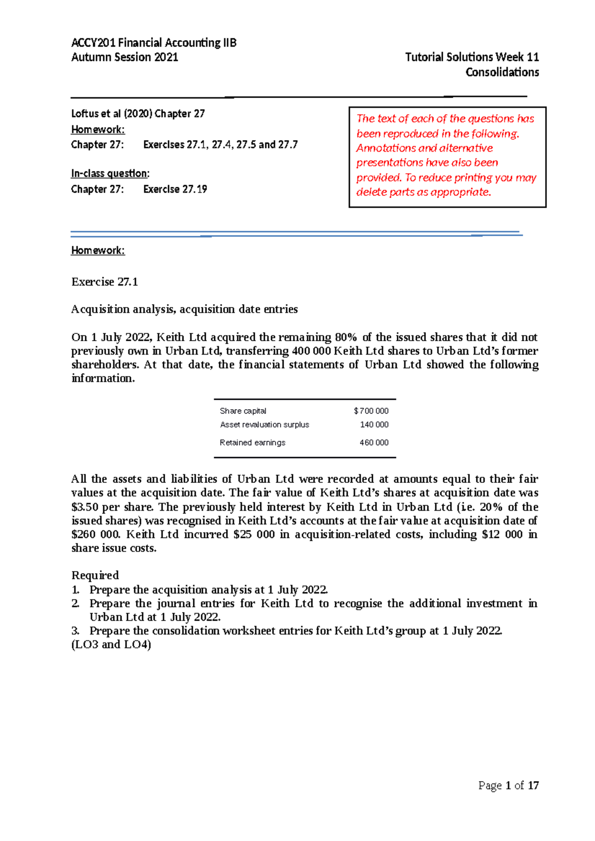 homework consolidations mergers and capital formation assignment