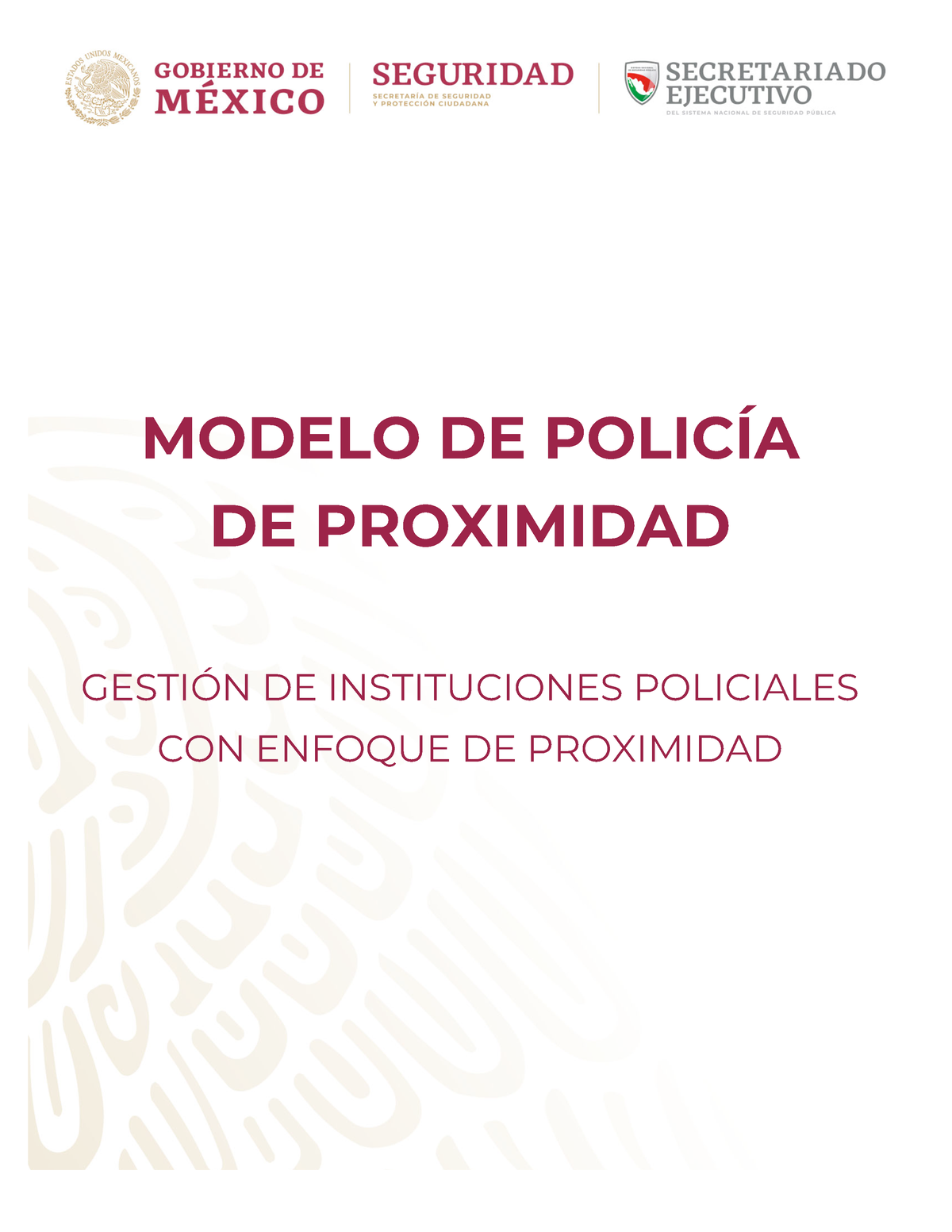 Modelo policial de proximidad - MODELO DE POLICÍA DE PROXIMIDAD GESTIÓN DE  INSTITUCIONES POLICIALES - Studocu