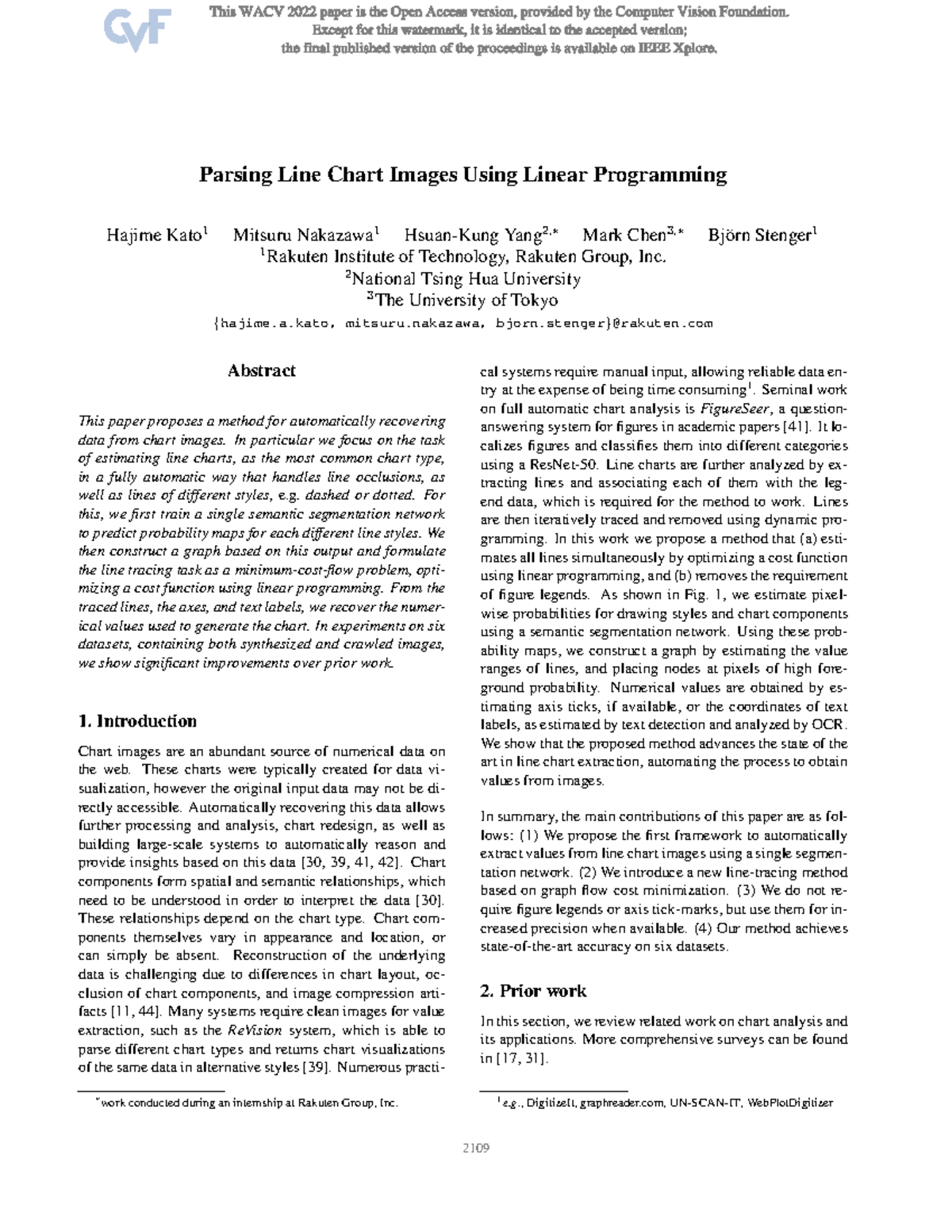 Kato Parsing Line Chart Images Using Linear Programming WACV 2022 paper Parsing Line Chart