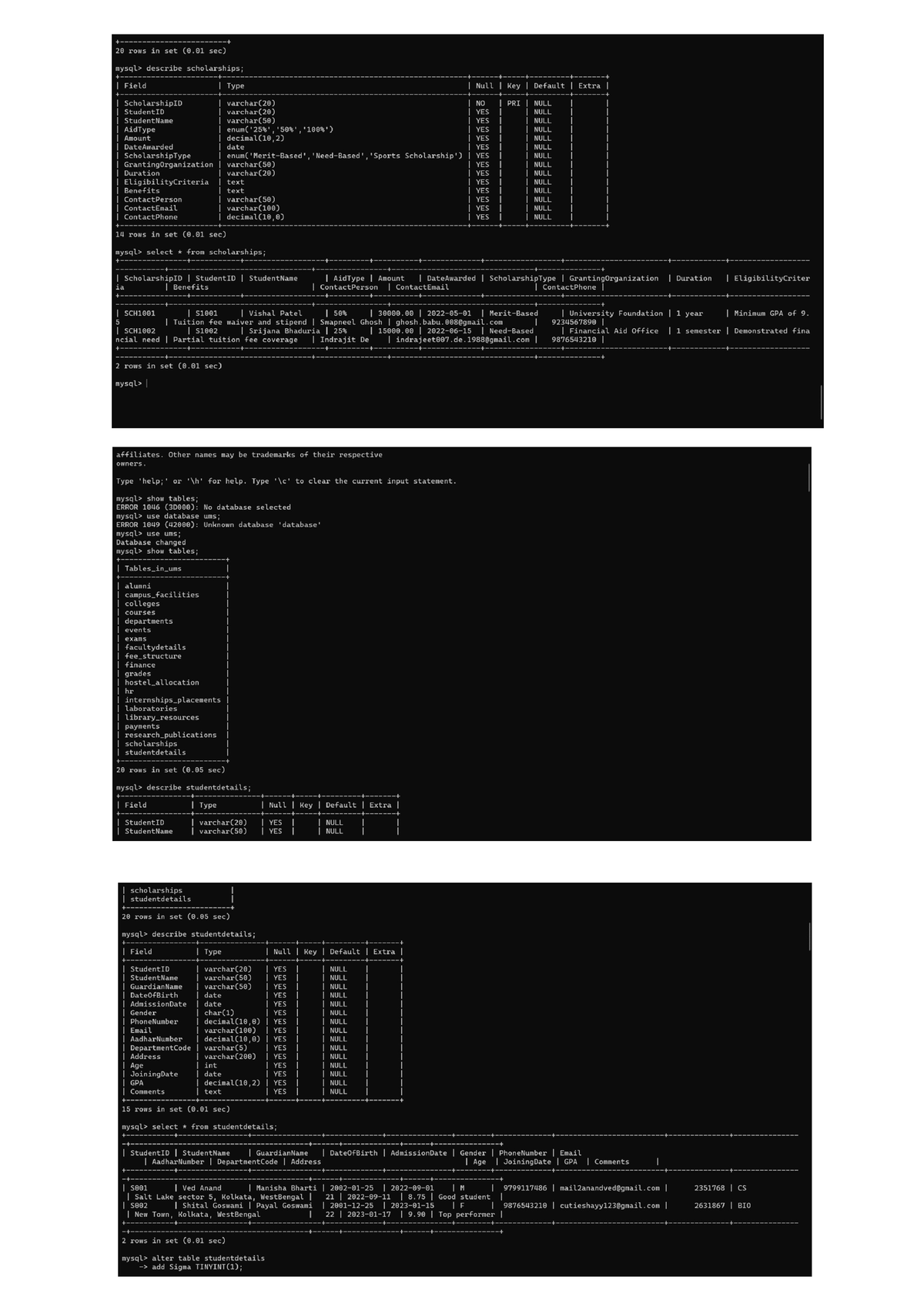 conclusion for dbms assignment