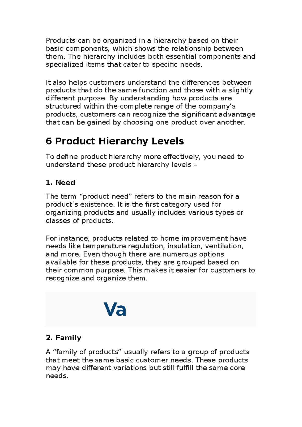 Products hierarchy - Product marketing - Products can be organized in a ...
