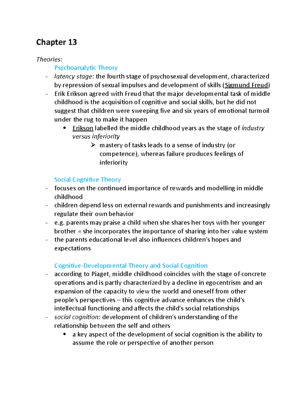 chapter-13-notes-chapter-13-theories-psychoanalytic-theory