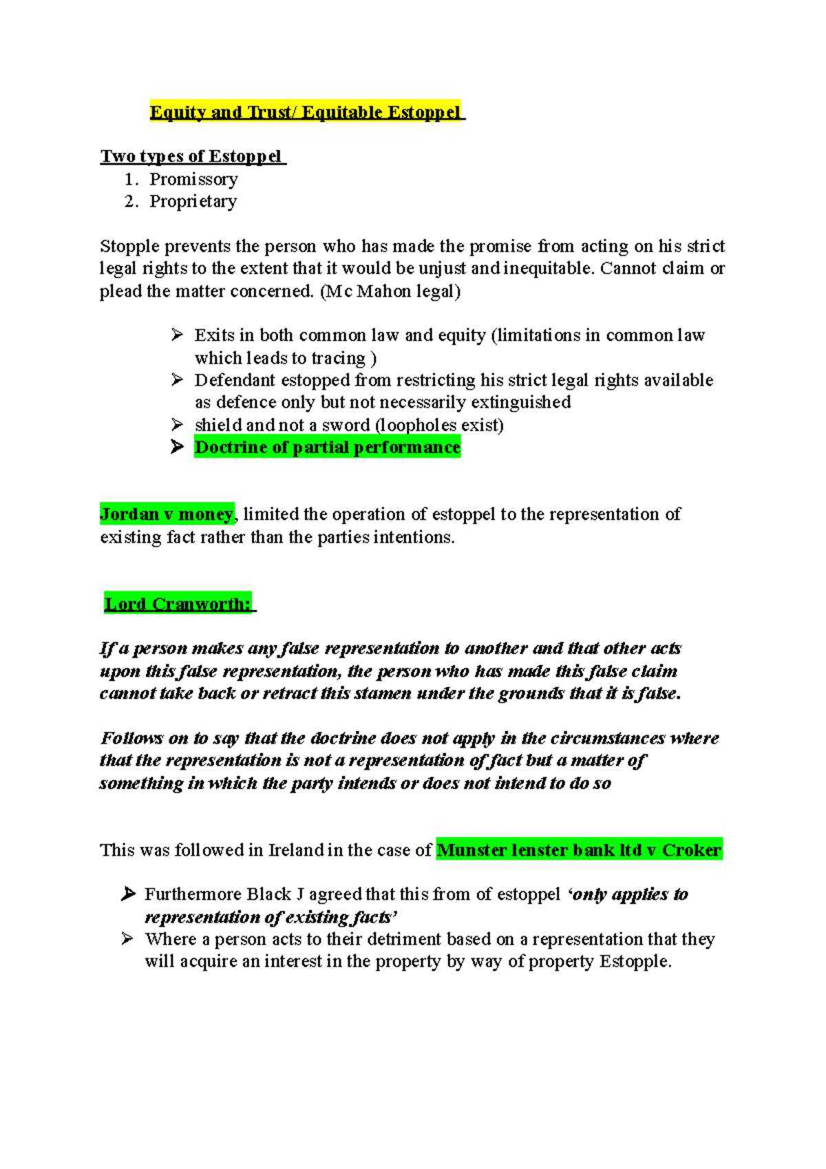 Types Of Equitable Estoppel , Section 115 of the Indian Evidence Act ...