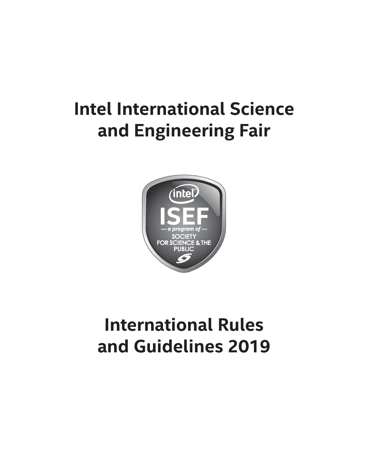 ISEF Rules Intel International Science and Engineering Fair