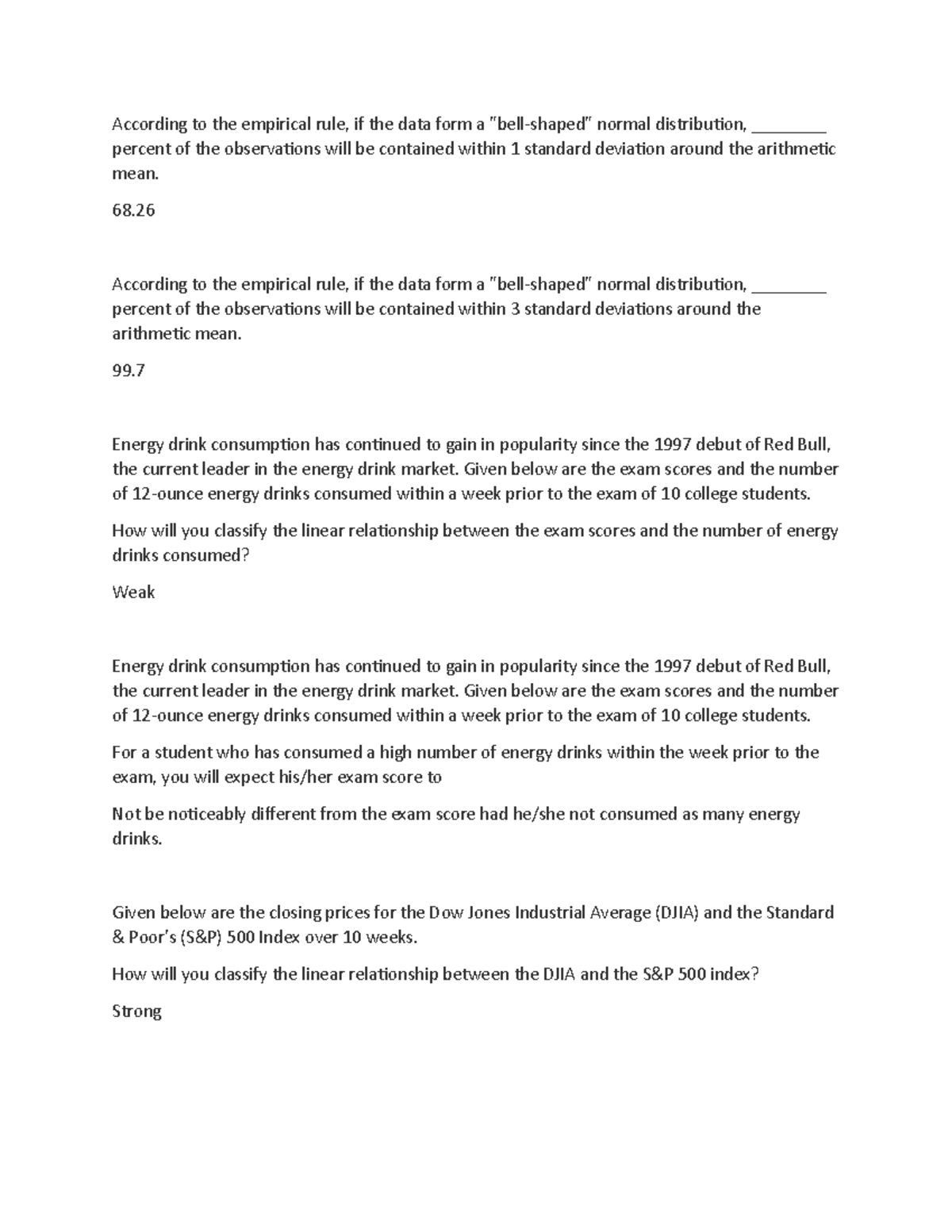 ECON426 HW3 - Homework #3 - According to the empirical rule, if the ...