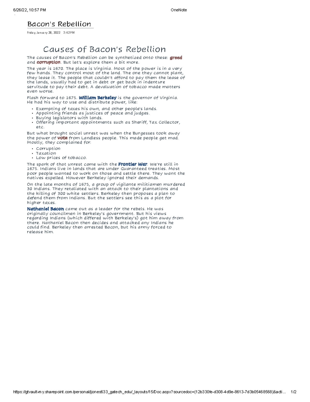 History 2111 Everything to know about Bacons Rebellion from both the