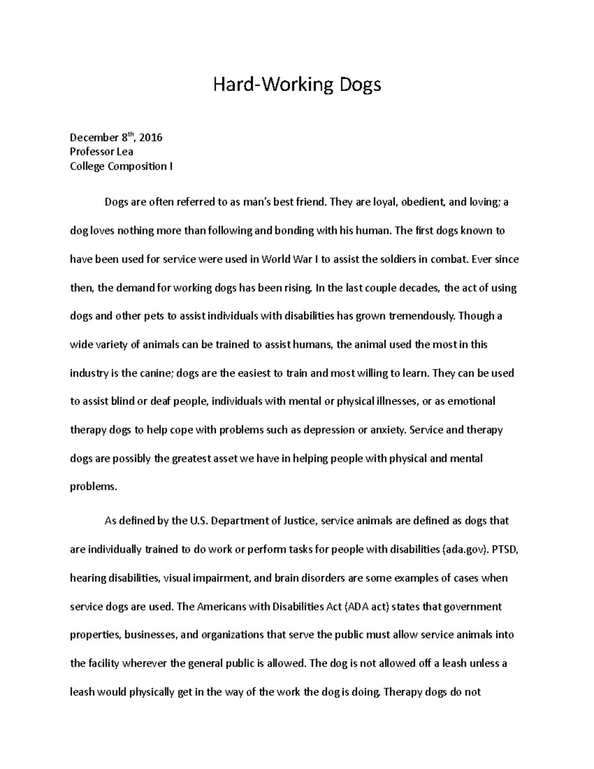 research paper for dogs