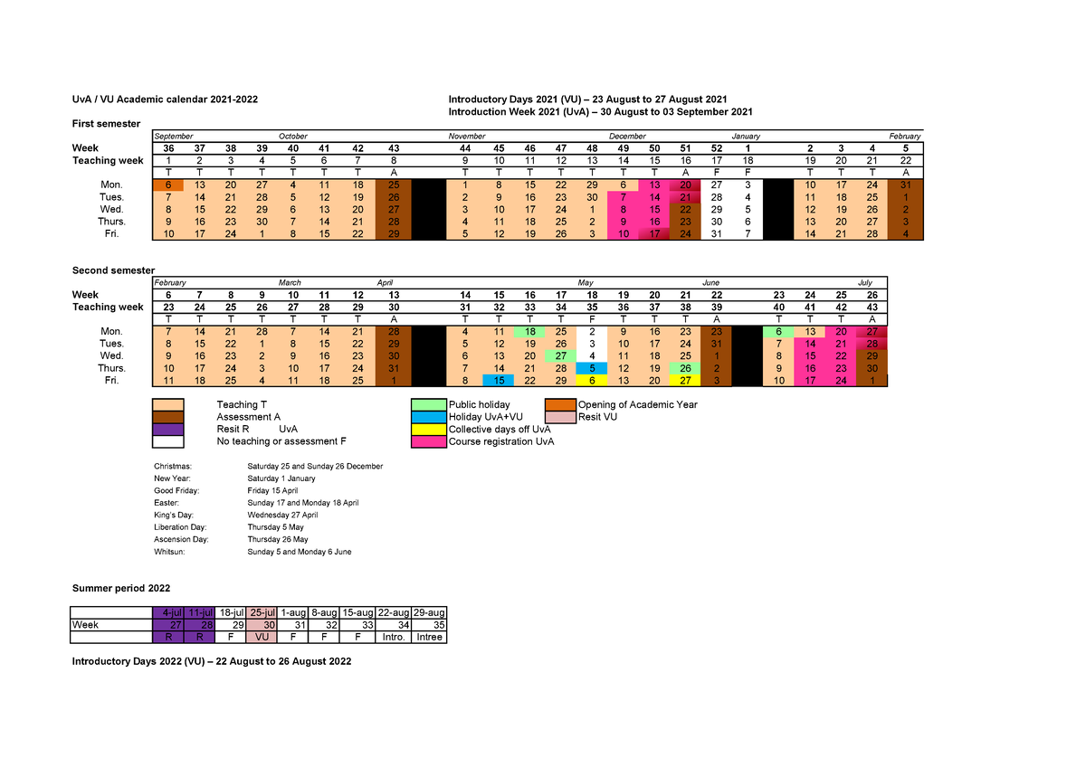 Academische Kalender U 