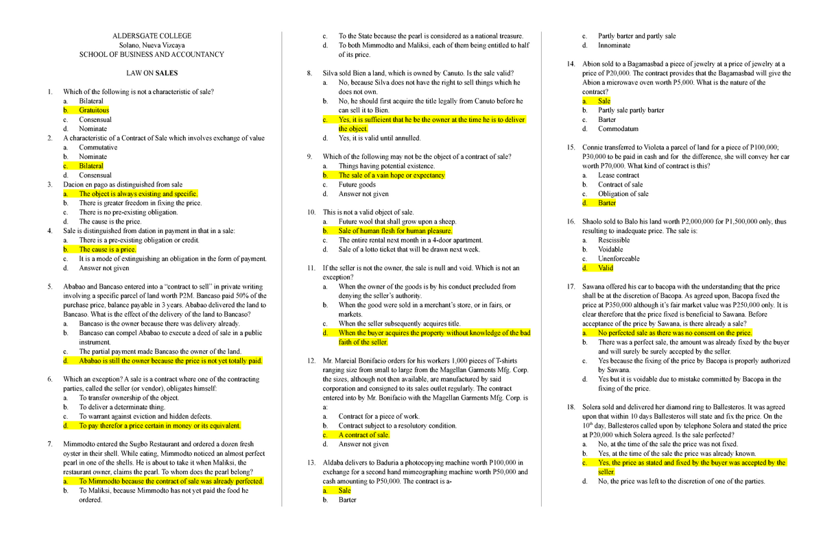 1-quiz-1-sales-aldersgate-college-solano-nueva-vizcaya-school-of