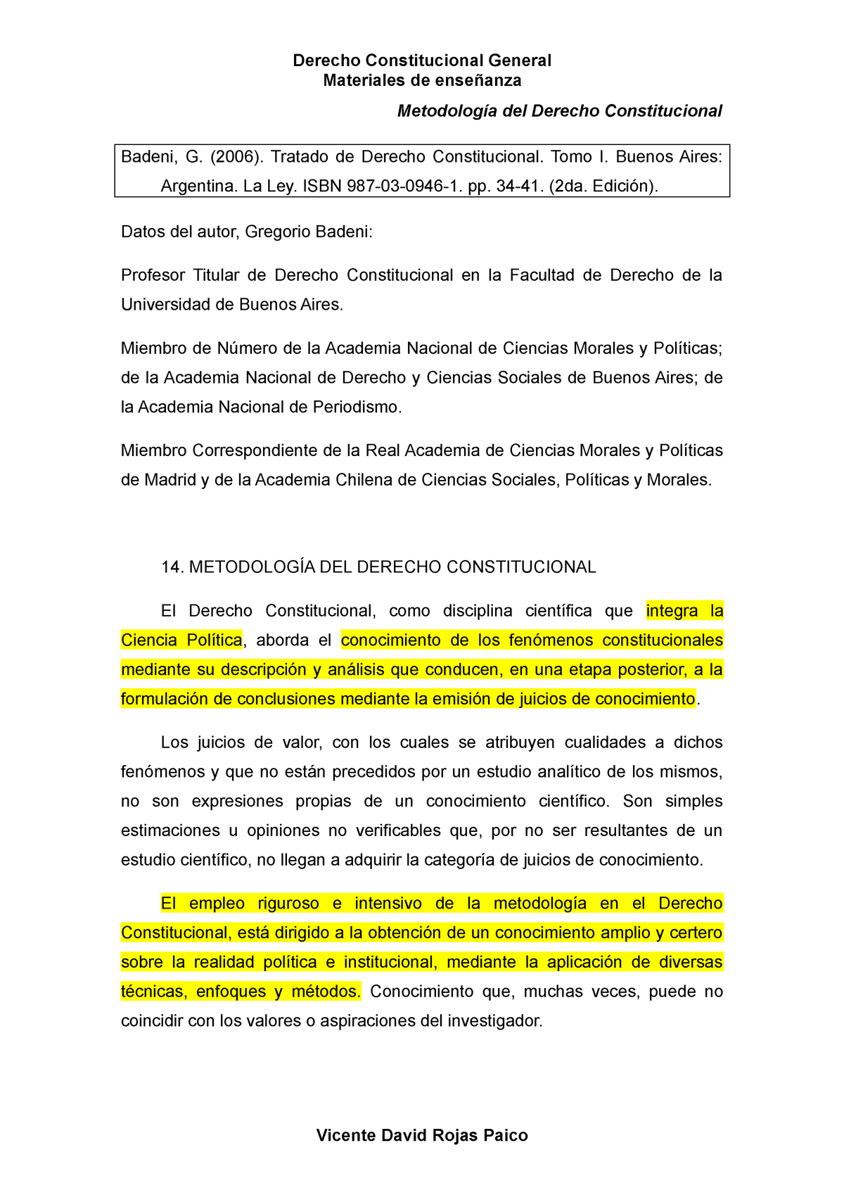 Metodologia Del Derecho Constitucional B - Materiales De Enseñanza ...