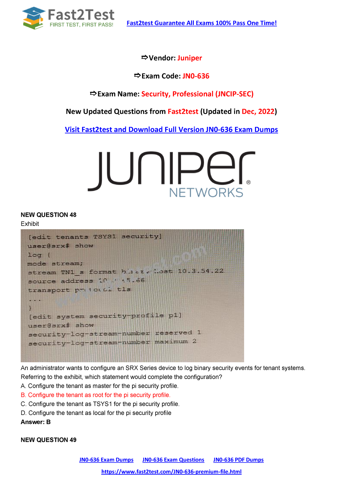 JN0-636 Prüfungsinformationen