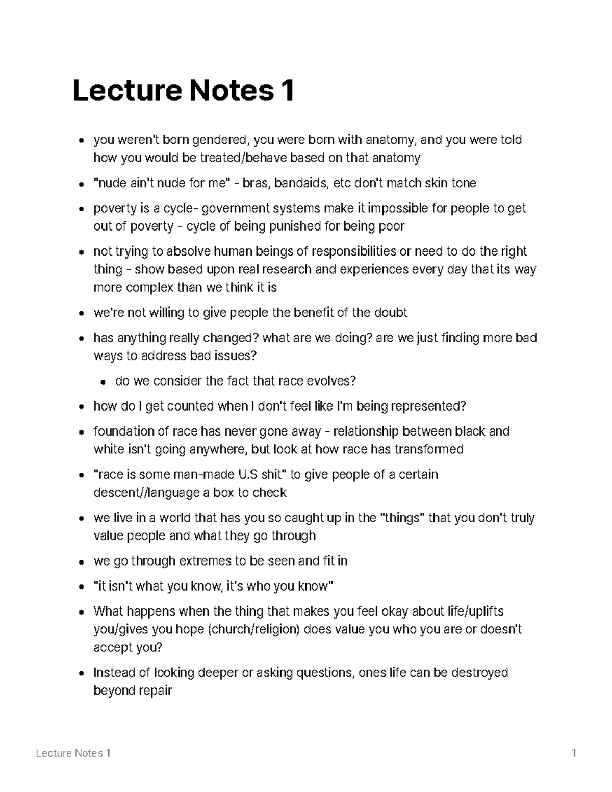 Lecture Notes 1 - Professor Kelly Giles - Lecture Notes Ԇ Ԇ Lecture ...