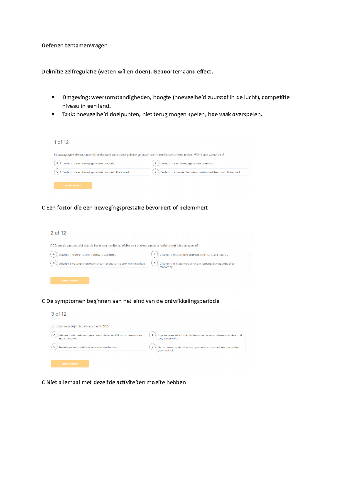 Aantekeningen oefenvragen inleiding BW Oefenen tentamenvragen