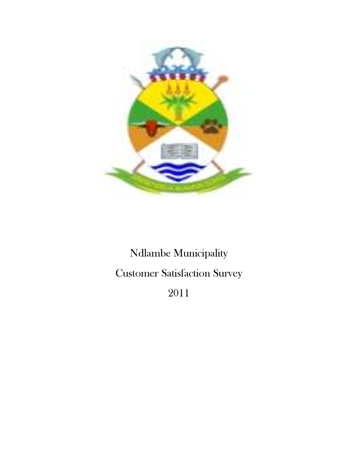 Ndlambe Municipality Survey Questionnaire - - Studocu