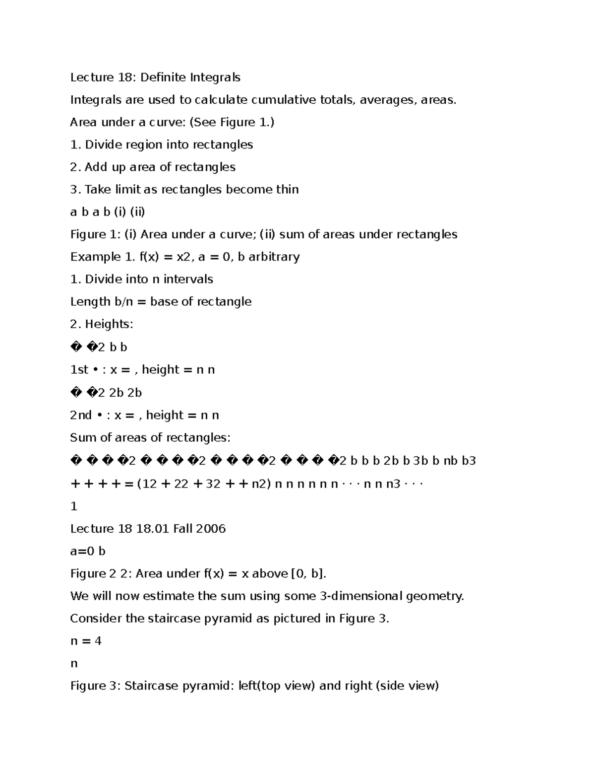 Lecture's 18^J 19^J 20 - In depth notes - Lecture 18: Definite ...