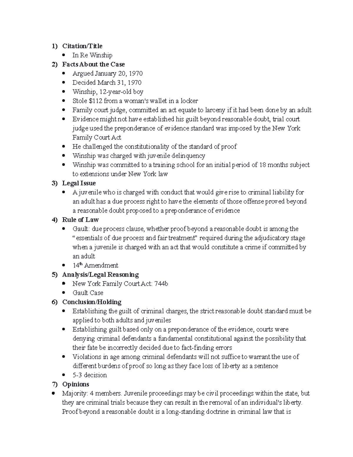 In Re Winship - dsf - Citation/Title In Re Winship Facts About the Case ...