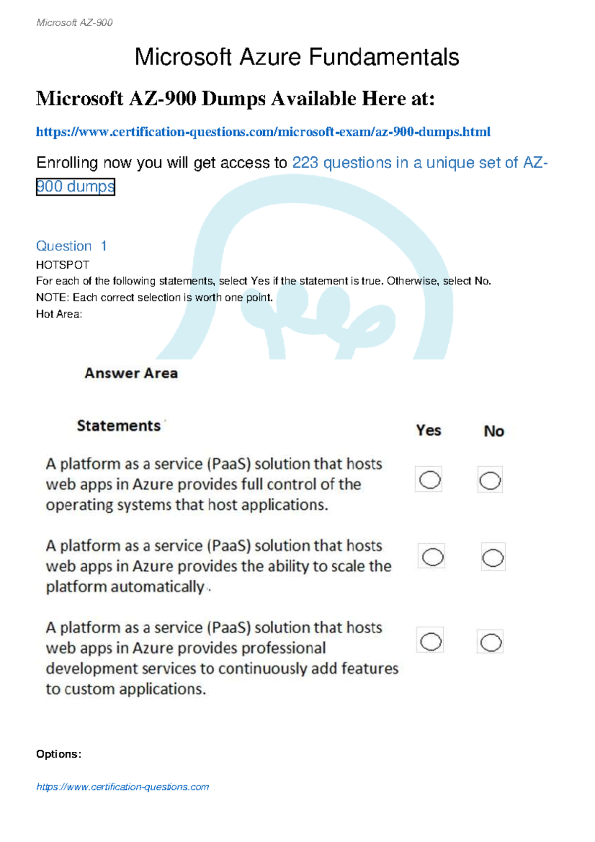 Az-900-pdf - test - Microsoft Azure Fundamentals Microsoft AZ-900 Dumps ...