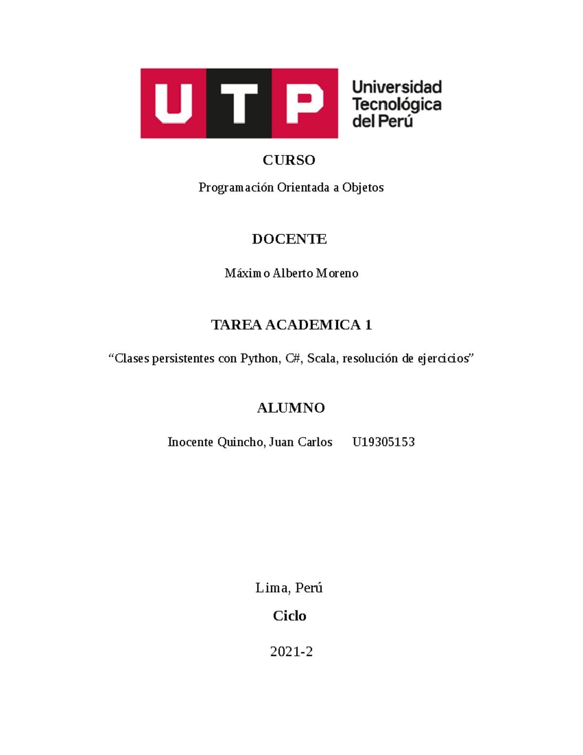 Clases persistentes con Python C Scala resoluci n de ejercicios - CURSO ...