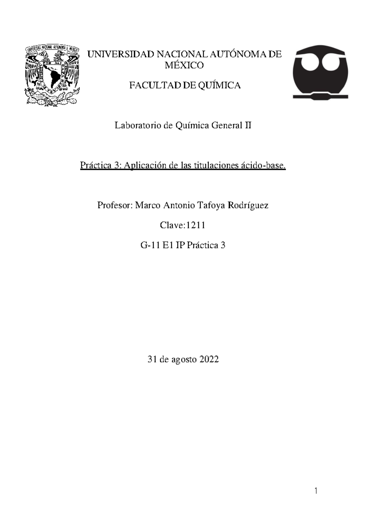 IP3 Aplicación de Titulaciones ácido-base - UNIVERSIDAD NACIONAL ...