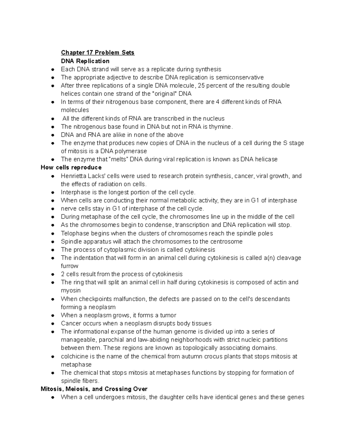 Bio Exam 2 - Exam 2 Study Guide - Chapter 17 Problem Sets DNA ...