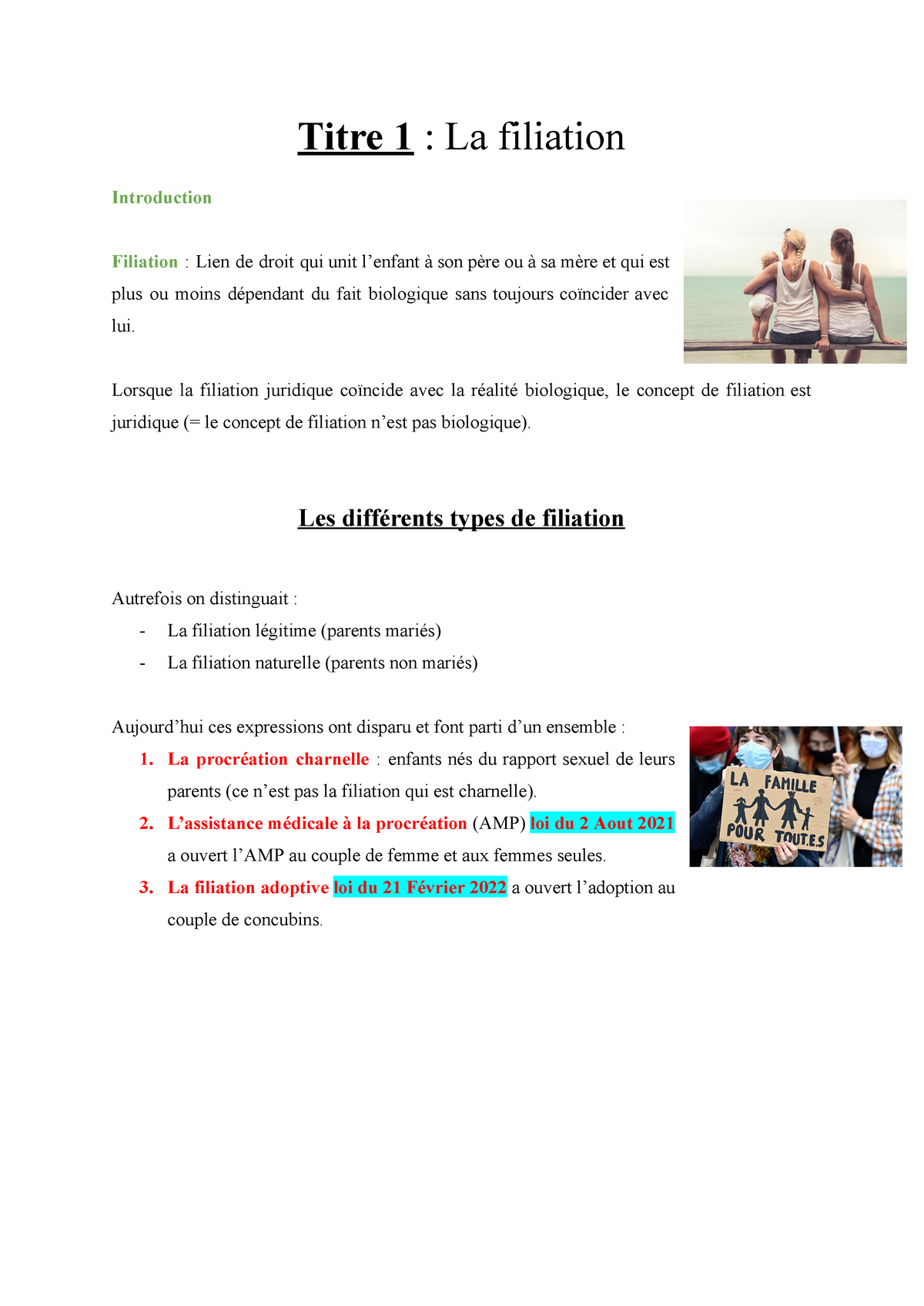 dissertation sur la filiation pdf