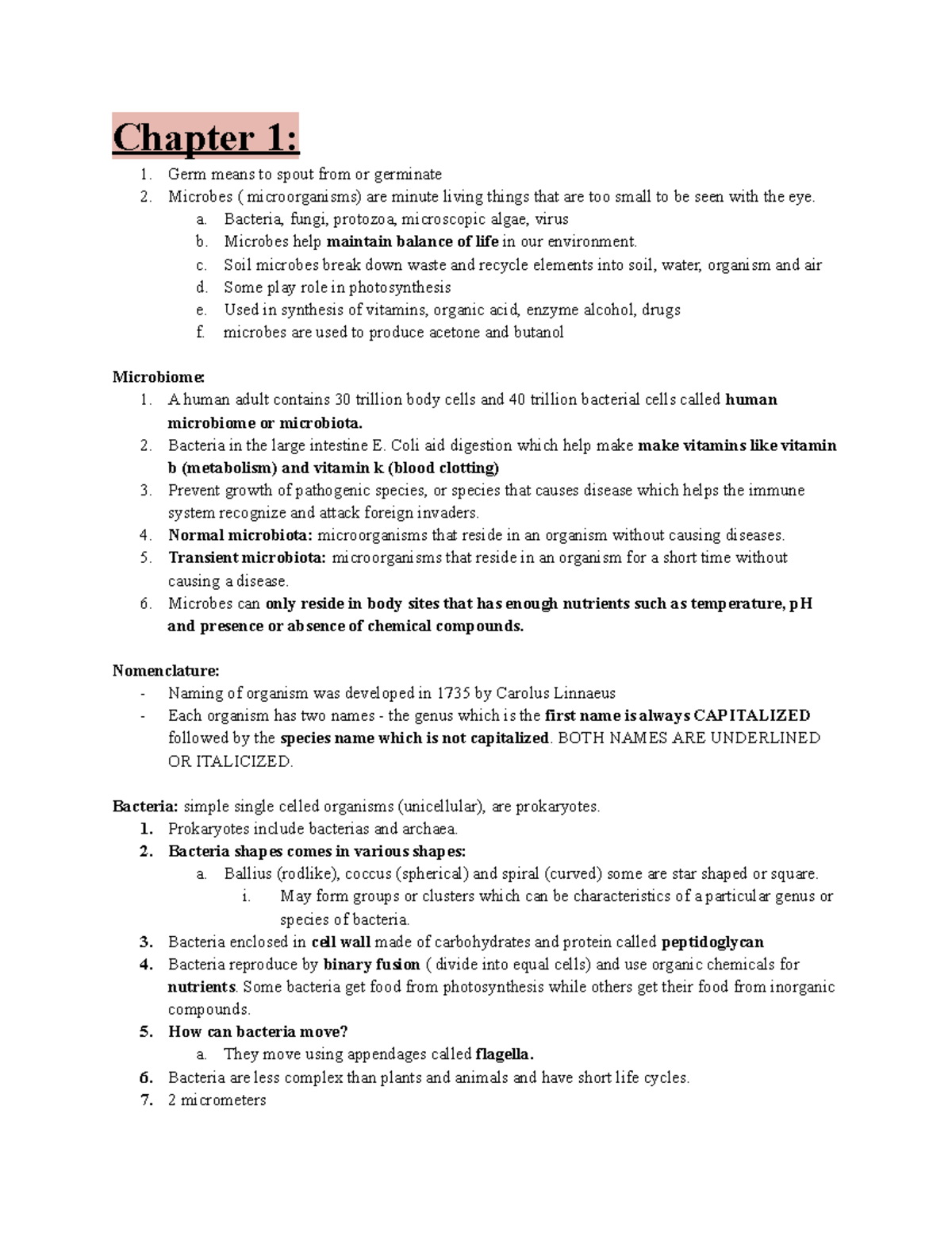 Microbiology chapter 1, 3, 4, and 5 EXAM 1 Chapter 1 Germ means to